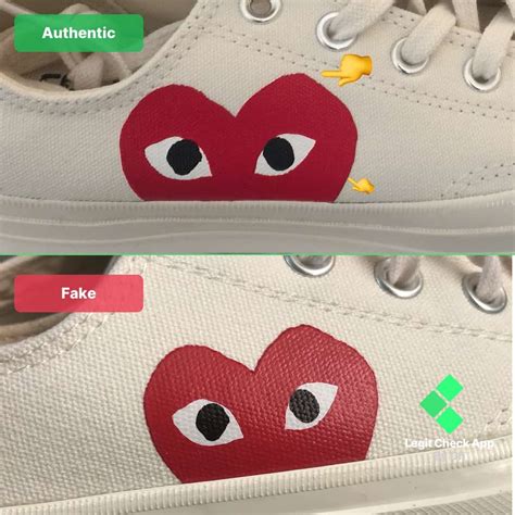 how to tell if commme de garcon shoes are fake|converse cdg counterfeit.